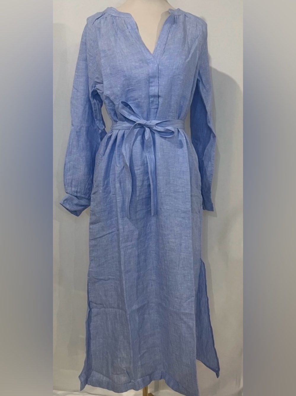 J.Crew Cabana dress in linen in French blue - Picture 9 of 12